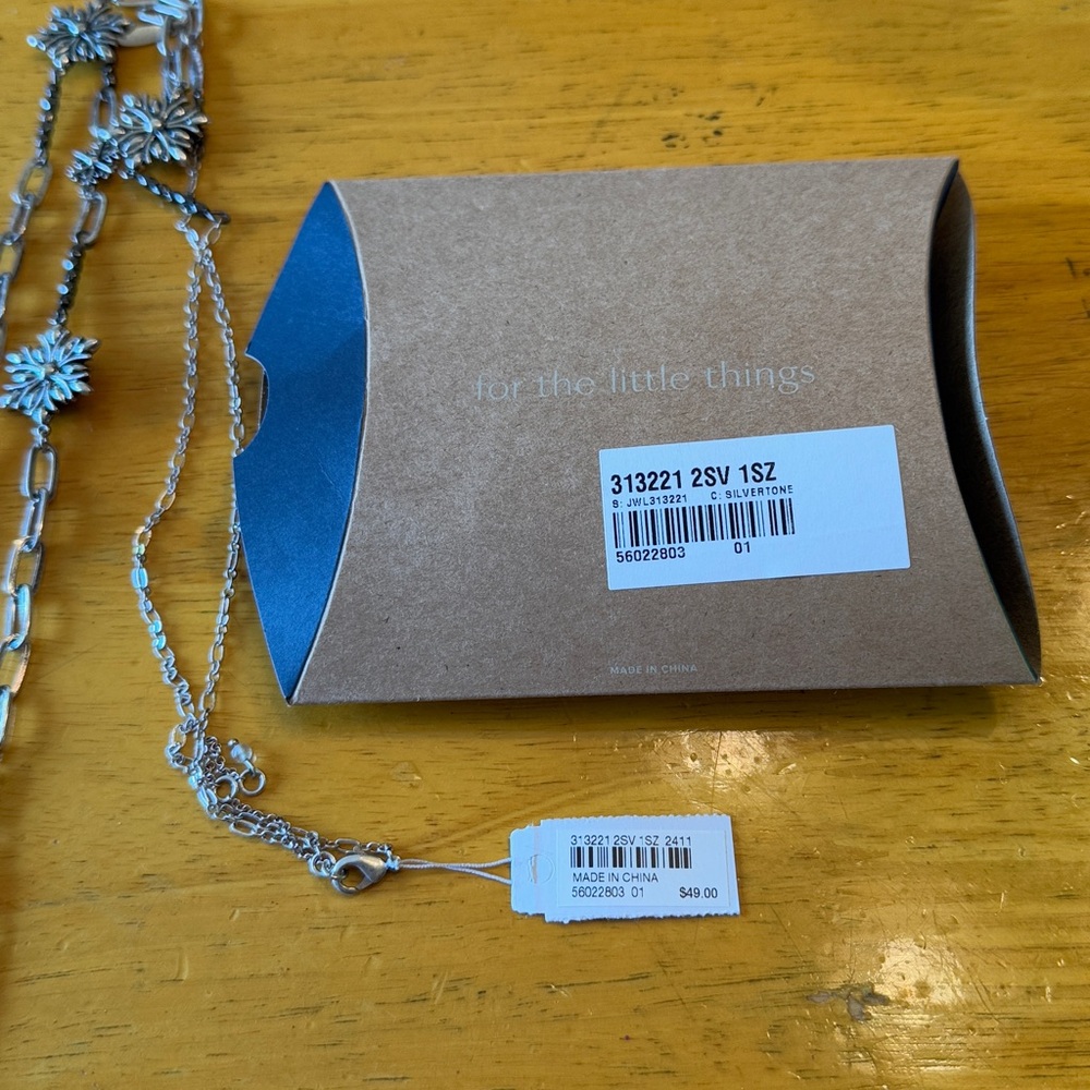 JJill double sided snowflake necklace. New with tag - Picture 16 of 16